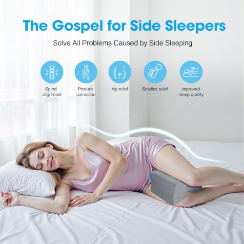 Cooling Gel Knee Pillow for Side Sleepers - Memory Foam Support