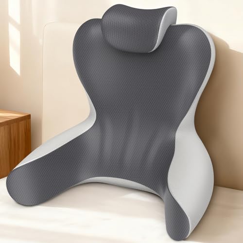 22" Ergonomic Reading Pillow for Bed - Back Support & Armrests