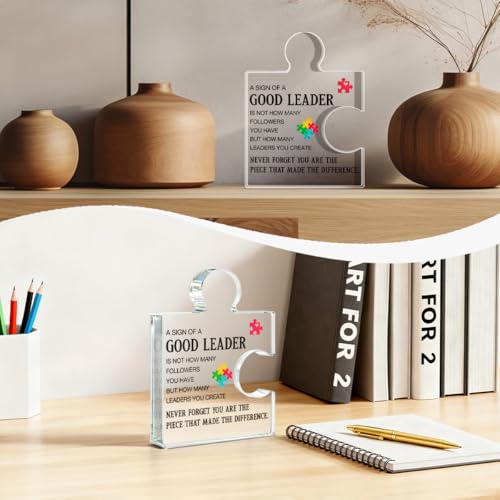 Unique Gift-09 Leadership Acrylic Plaque Sign for Boss, Retirement, Christmas, Birthday - Office Decor