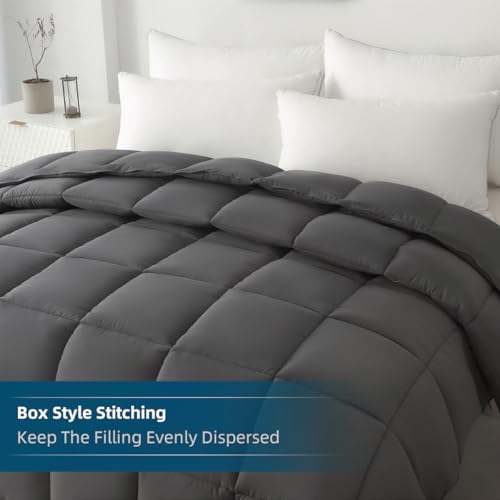 STWIENER Alaskan King Comforter 132x120 - Oversized Down Alternative Duvet Insert