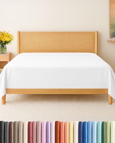 CGK Unlimited King Flat Sheet - Soft Breathable Cooling Top Sheet, White