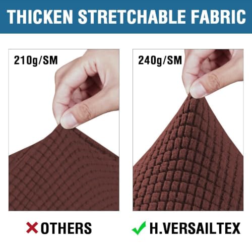 4 Piece Stretch Sofa Covers for 3 Cushion Couches - Burnt Brick