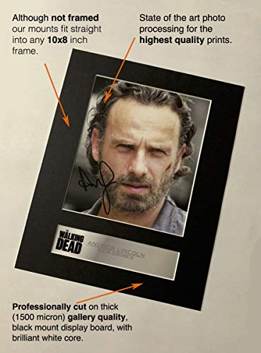 10x8 Inch Mounted Photo Display with Pre-Printed Autograph