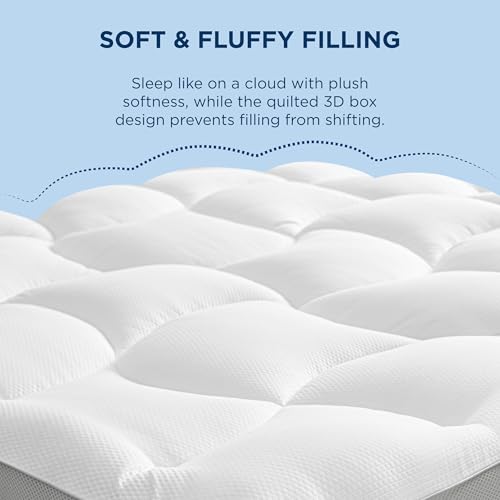 Twin XL Mattress Topper - Waterproof Pillow Top Bed Pad