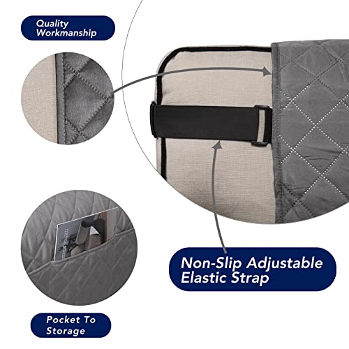 Reversible Water Resistant Loveseat Sofa Cover - Gray/Light Gray