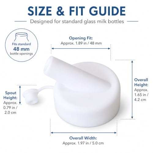 Silicone Pour Spout for Glass Milk Bottles & Jugs - Leak-Proof & Reusable