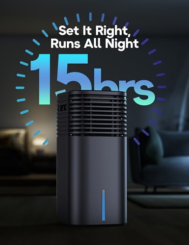 Portable Evaporative Air Cooler 24.3-Inch Bladeless Fan with Remote Control