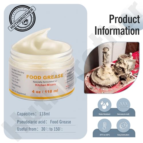 4 oz Food-Grade Grease for Stand Mixer with Gasket and Spatula