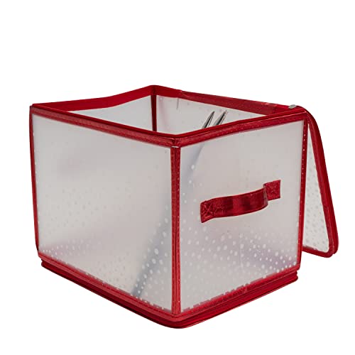 Simplify 500 Lights Red Christmas Light Organizer Box with 5 Dividers
