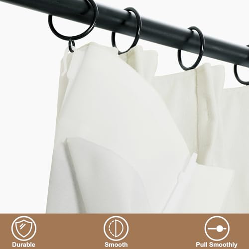 100-Pack Metal Curtain Rings with Eyelets, 1.5-Inch ID for 1.25-Inch Rods