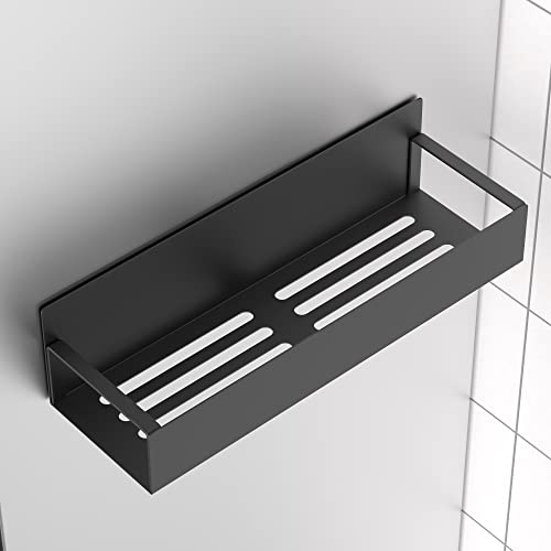Heavy-Duty Magnetic Spice Rack for Refrigerator - Black Metal (4 Pack)