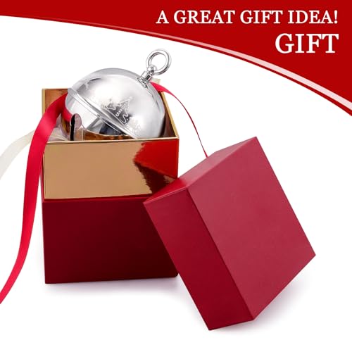 2025 Engraved Christmas Sleigh Bell Ornament, Stainless Steel Keepsake