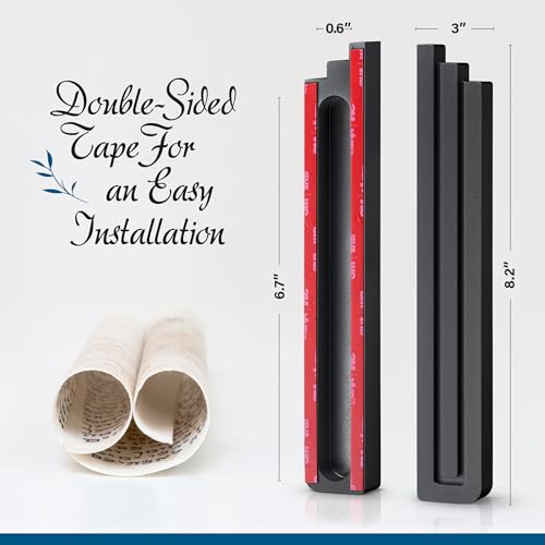 Modern Shin-Shaped Aluminum Mezuzah Case for 6-Inch Scroll, Weatherproof