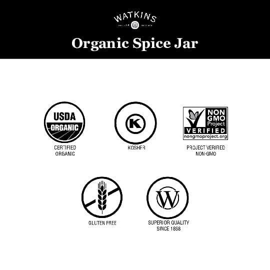 Watkins Gourmet Organic Bay Leaves - Flavorful Spice Jar | 0.17 Ounce, 3 Count
