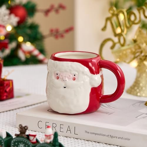 Snuut Santa Claus 12 oz Christmas Mug – Holiday Gift Coffee Cup, Casual