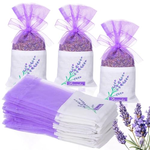 75Pcs Purple Organza Drawstring Bags for Lavender, Potpourri and Gifts