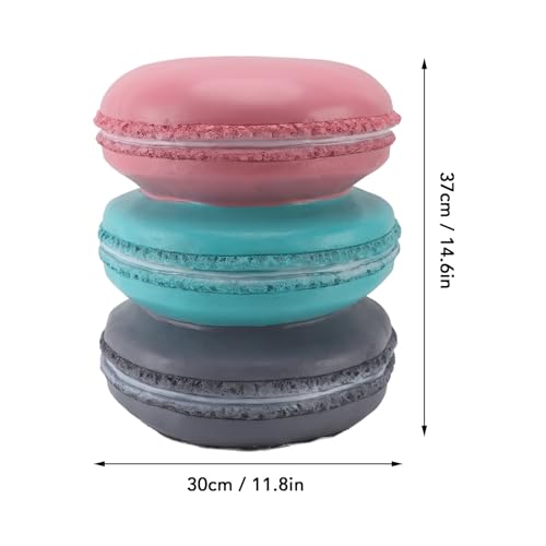 Donut Shaped Resin Foot Stool, Cute Macaron Small Ottoman for Living Room