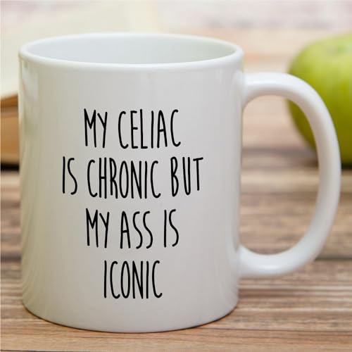 Retreez White Ceramic Celiac Awareness Mug - 11oz Funny Coffee Cup