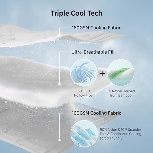 Bedsure King Cooling Comforter - Breathable Summer Blanket for Hot Sleepers