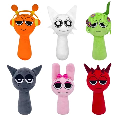 6 Pcs Horror-Themed Plush Toys, Soft Game Fan Gift for Adults & Kids