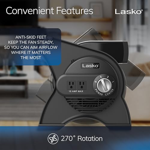 Lasko 12" Pivoting High-Velocity Utility Fan and Air Mover