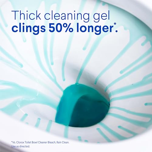 Clorox Toilet Bowl Cleaner Clinging Bleach Gel Ocean Mist 24 Fl Oz 2-Pack