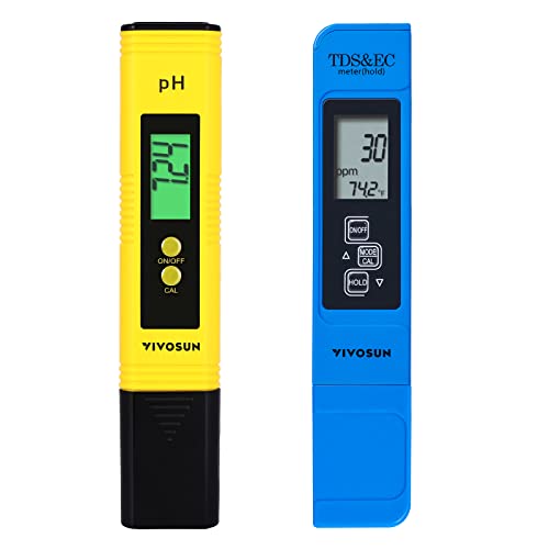 Digital pH Meter and TDS EC Meter Combo for Hydroponics and Pools