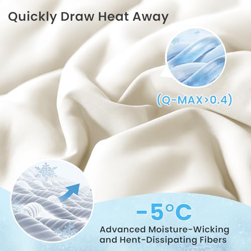 Cooling Comforter Queen Size - Lightweight Summer Blanket for Hot Sleepers