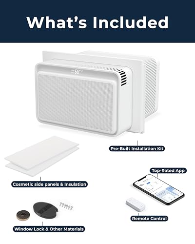 8,000 BTU Smart Window Air Conditioner Quiet Inverter AC Unit