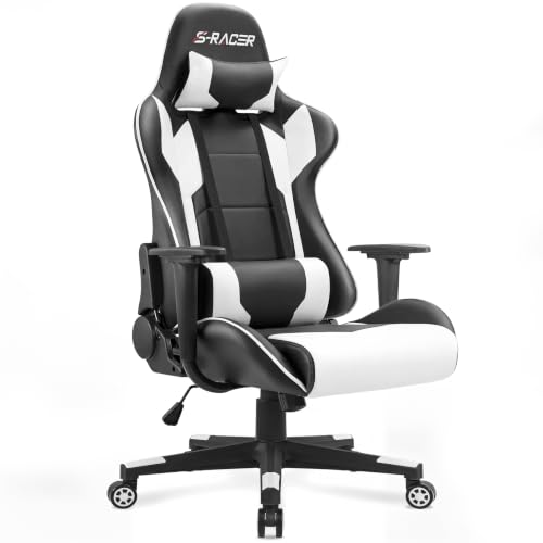 Ergonomic High Back Gaming Chair with Lumbar Support - Adjustable Recliner