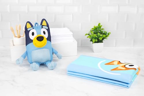 Kids Bath Towel and Water Play Buddy Set, 25 x 50 Inch Microfiber