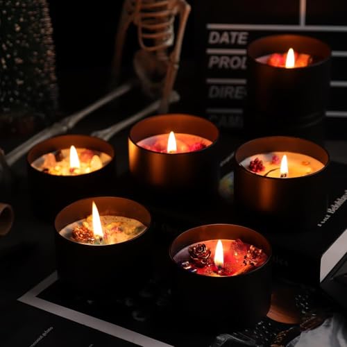 8oz Candle Tins - 24-Pack Metal Containers with Lids for DIY