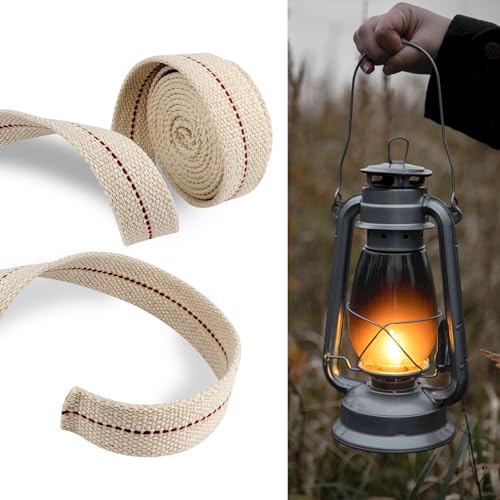 1 Inch Flat Cotton Oil Lamp Wick - 6.5 Feet Replacement Roll