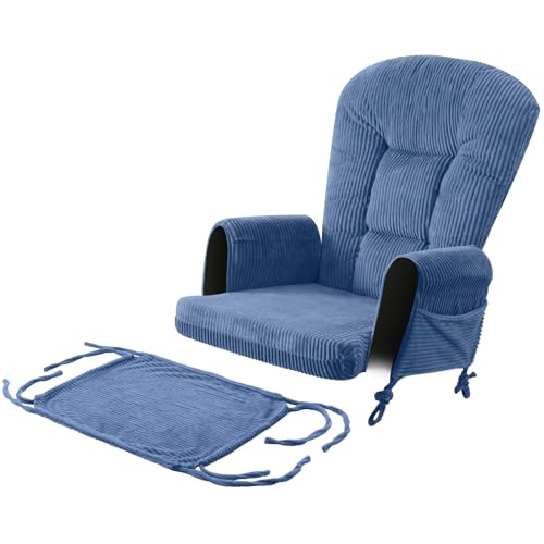 5-Piece Glider Rocker Replacement Cushion Set with Ottoman & Side Pockets