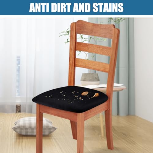 Velvet Dining Chair Covers Set of 4 | Soft Stretch Fit, Washable