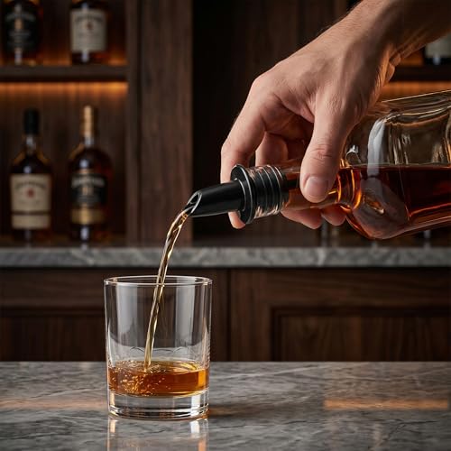 Hedume 50 Pack Liquor Bottle Pourers - Free Flow Spouts for Bars & Restaurants