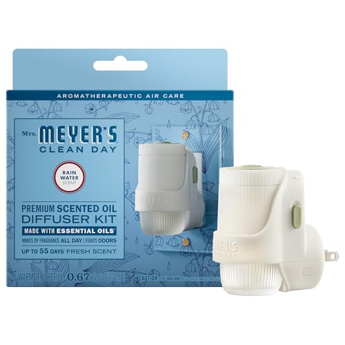 Rain Water Scented Oil Plug-In Air Freshener Kit with Warmer & Glass Refill