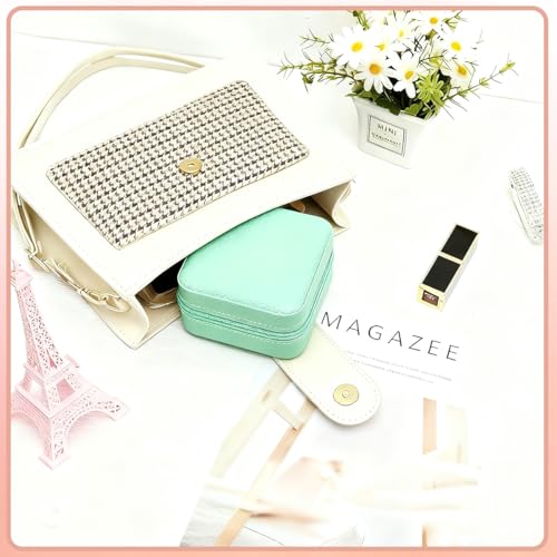 48-Piece Mini Travel Jewelry Case Set - Compact PU Leather Organizer