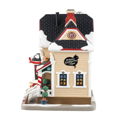Lemax Coco's Cat Grooming Spa #45259 - Collectible Lighted Christmas Village Building