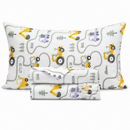 100% Cotton 3PC Kids Bedding Set - Twin Tractor Design