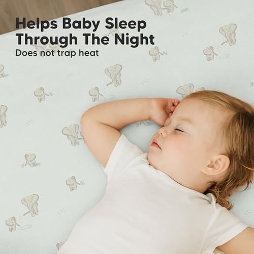 KeaBabies Organic Cotton Mini Crib Sheets 2-Pack (38" x 26" Fitted)