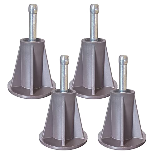 4-Pack Universal Bed Frame Glide Feet Replacements with Plastic Inserts