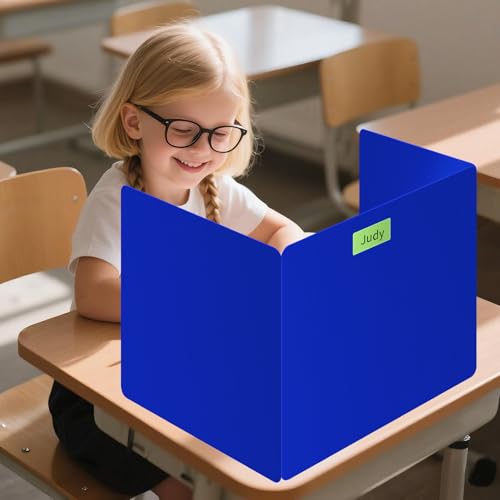 6-Pack Desk Privacy Dividers for Students - Durable Waterproof Study Board