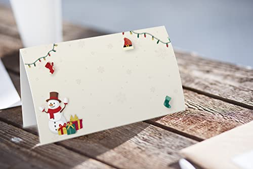 Tesedupoole Multicolorsd87 Christmas Food Tent Labels 25 Pack - Table Place Cards for Holiday Parties