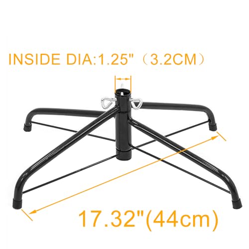Gamiu Heavy-Duty Christmas Tree Stand for 3-7 ft Artificial Trees, Foldable Iron Base
