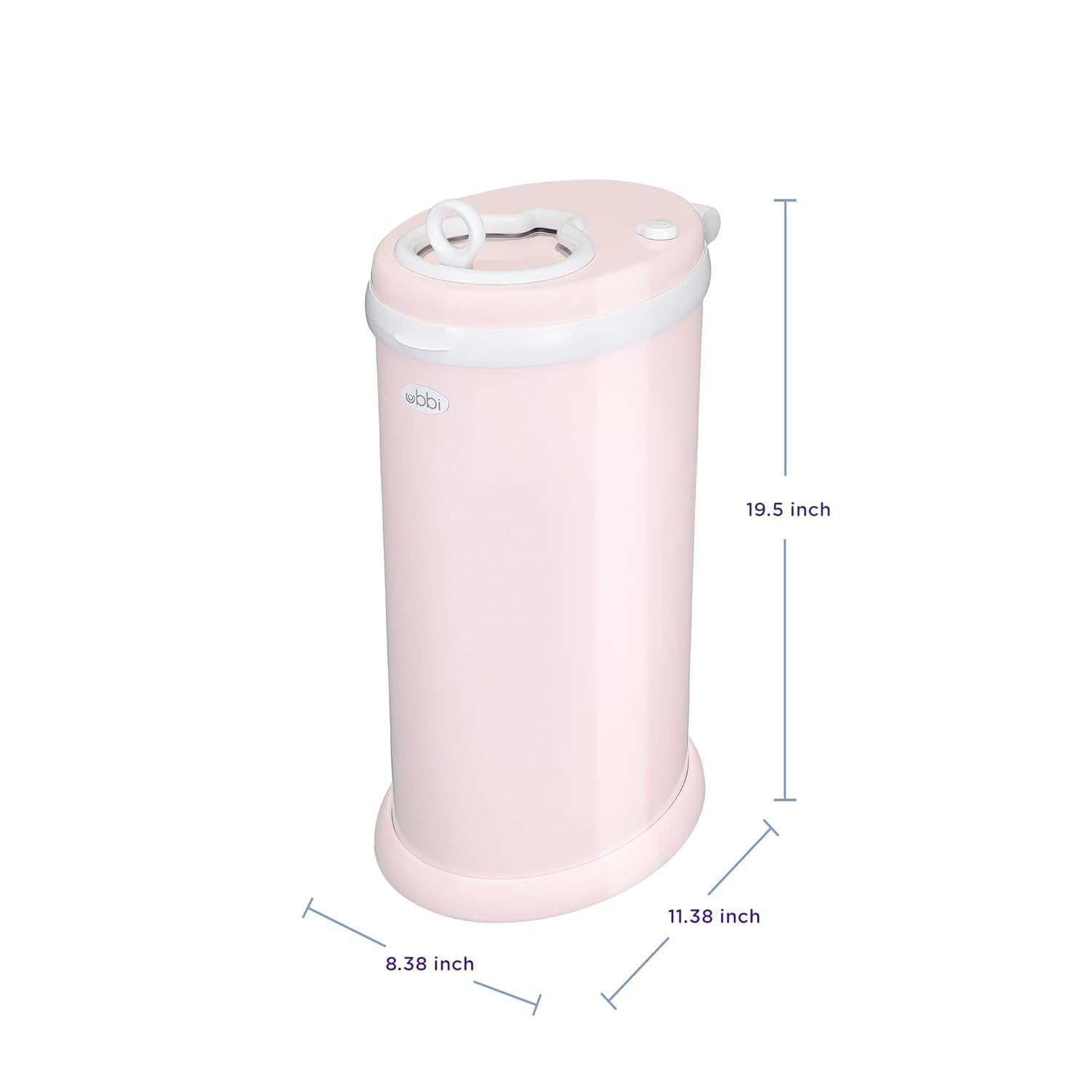 Ubbi Steel Diaper Pail - Odor Locking Design, No Special Bag Needed | Award-Winning, Blush Pink