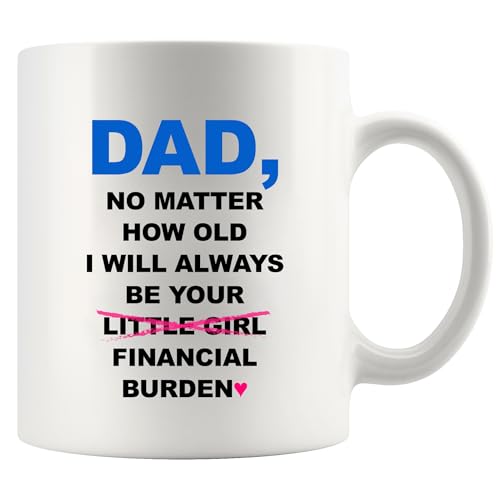 Panvola Dad Mug - No Matter How Old I Will Always Be Your Financial Burden | White