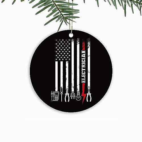 QUBEV Electrician Ornaments Christmas Ornament 3in Cm21 Hanging Gift Box