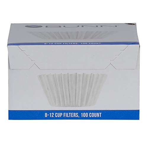 8-12 Cup Flat Bottom Paper Coffee Filters - 6 Packs of 100 (600 Count)