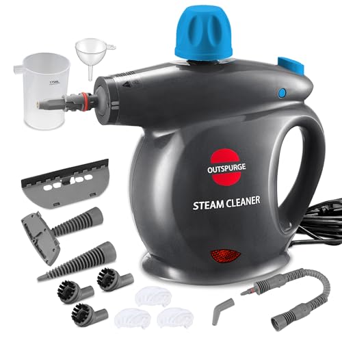 Handheld Steam Cleaner with 13 Accessories, Multi-Surface Pressurized Steamer